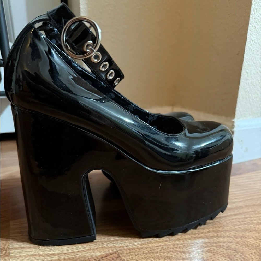 Lamoda POWER TRIP CHUNKY PLATFORM HEELS - BLACK - size 8